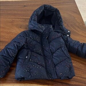 Girls Navy Blue Puffer Jacket